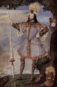 Nicholas Hilliard Large miniature of George Clifford oil